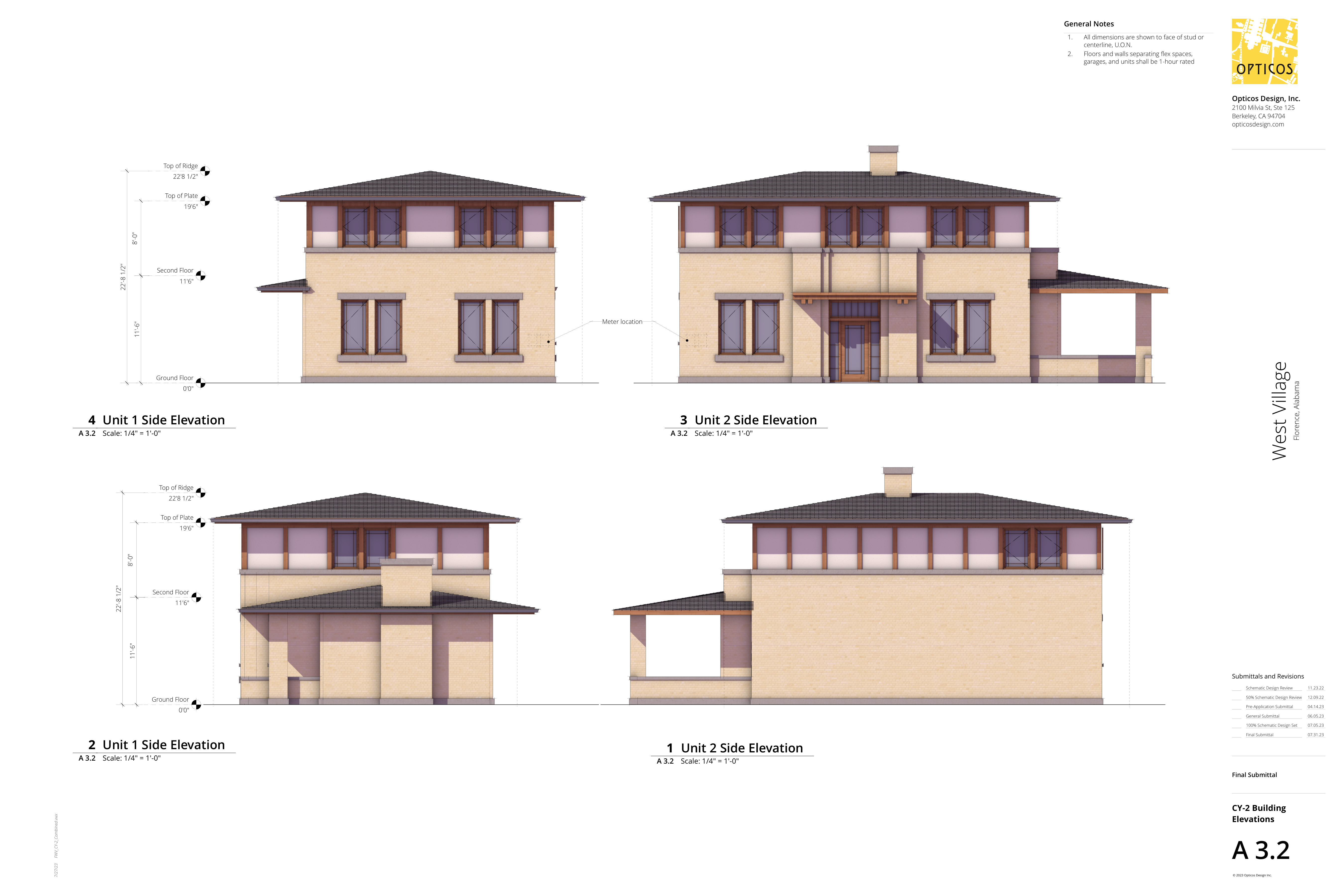 CY2 Side Elevations