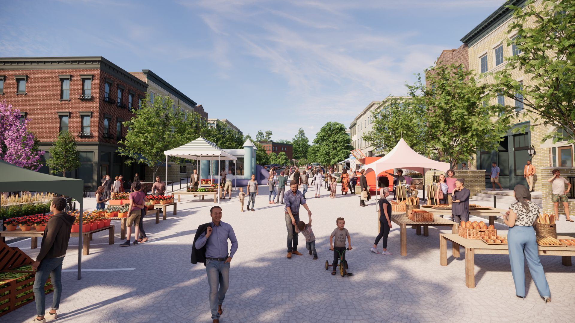 Farmers market at the plaza