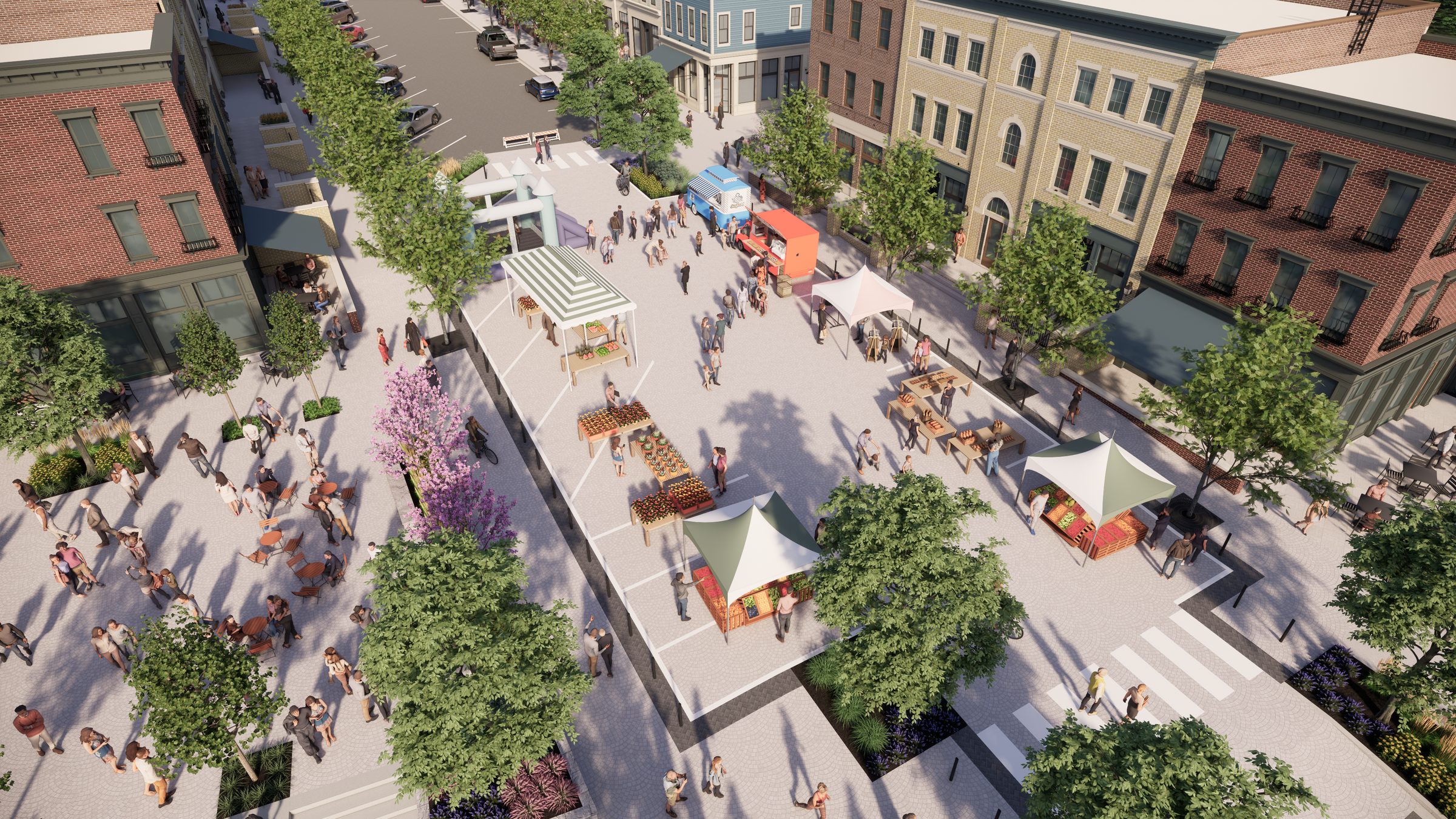 Farmers market at West Village